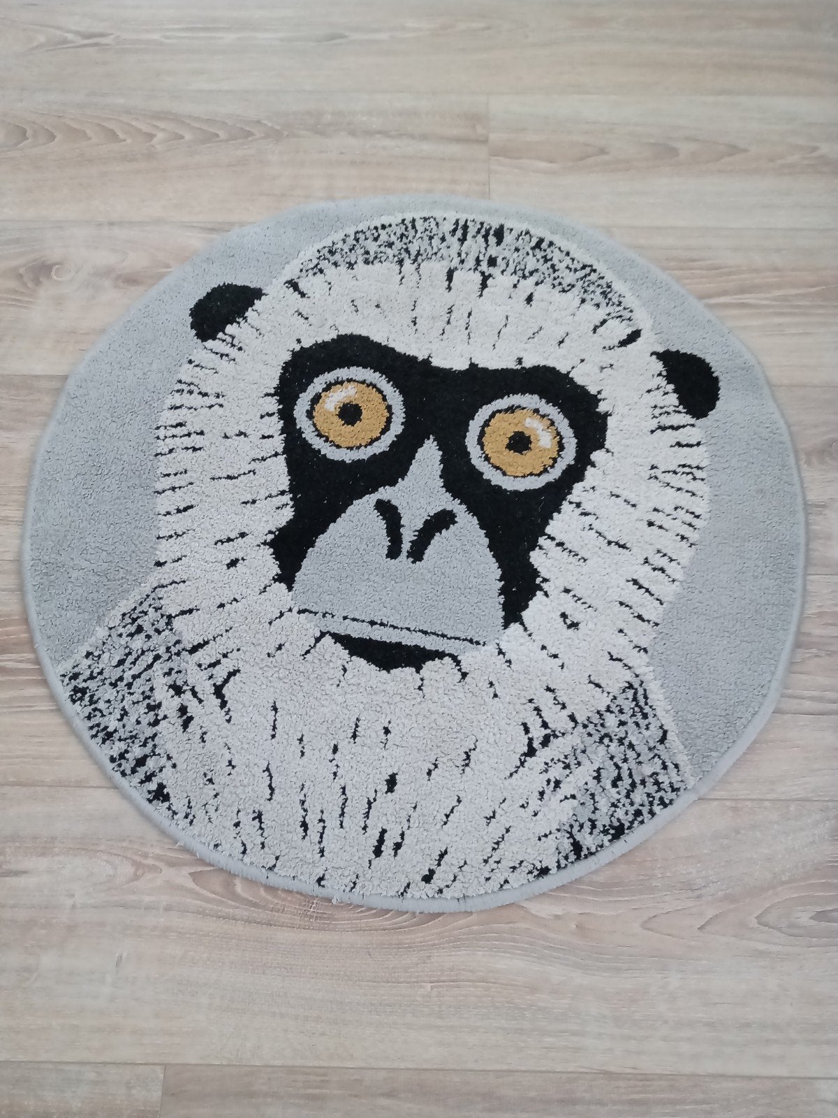 Rond vloerkleed - Grijs/Zwart, klein, Ophalen, 50 tot 100 cm, Rond, 50 tot 100 cm