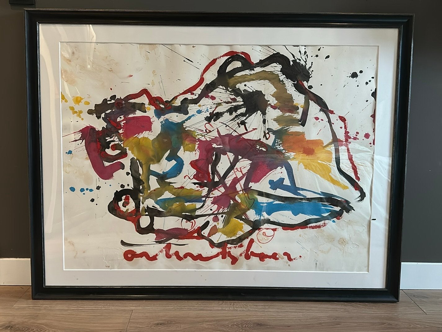 Anton Heyboer schilderij – “Kosmisch paar” – 90 x 120 cm, Ophalen