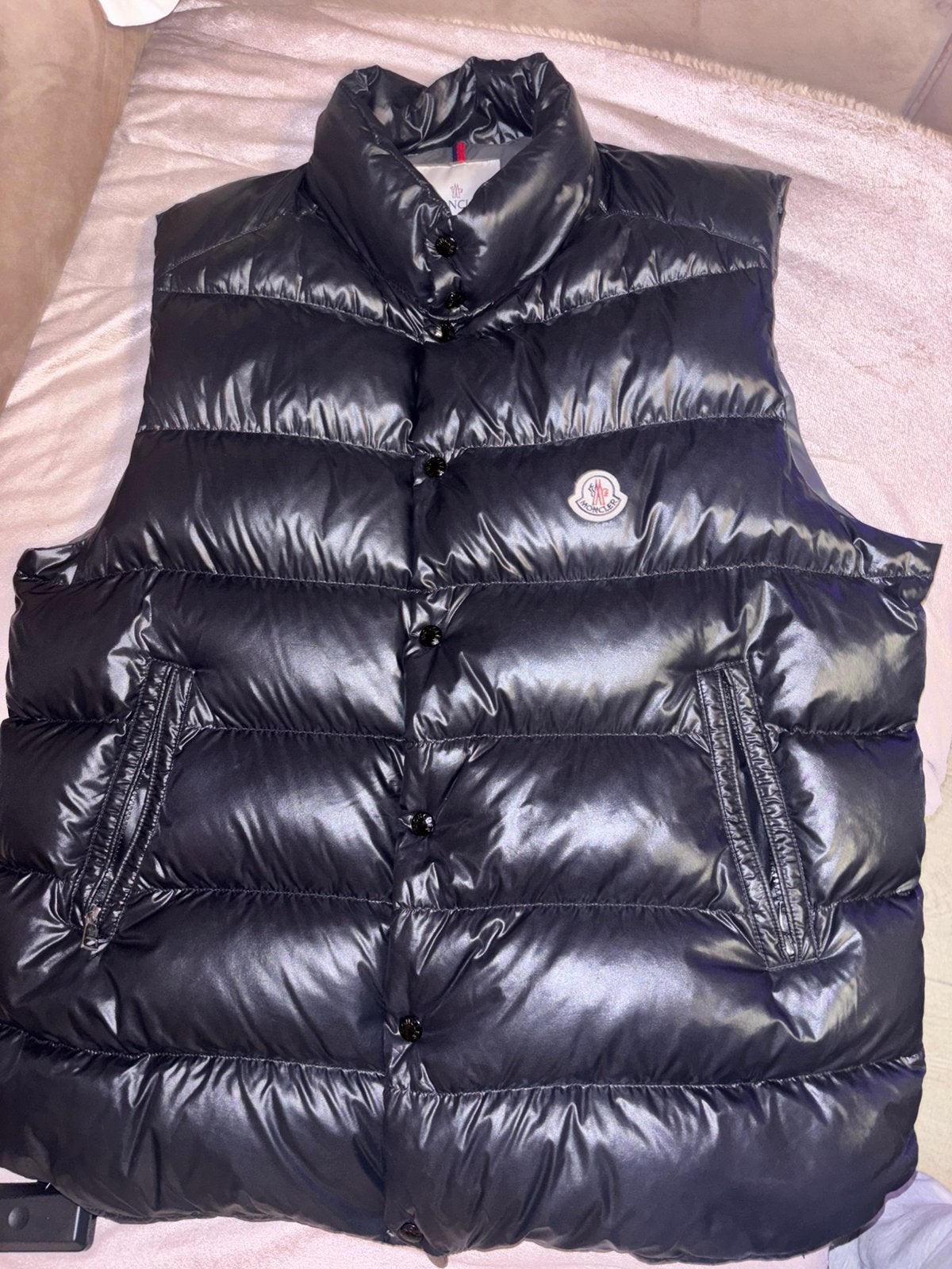 Moncler bodywarmer, Ophalen of Verzenden, Zo goed als nieuw, Maat 52/54 (L), Zwart