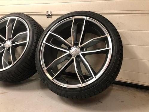 20inch Audi RS5 Style Velgen! Zgn A merk winterbanden! 5x112, Gebruikt, 255 mm, -, -