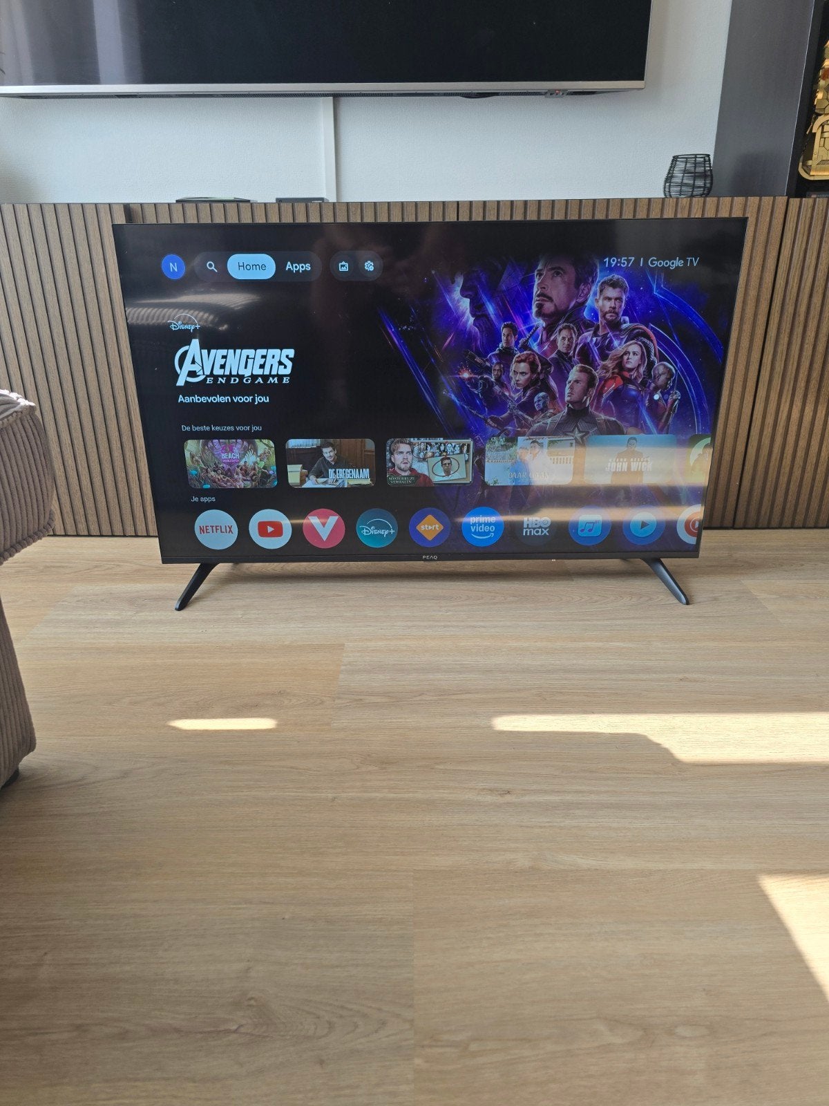 PEAQ 4k UHD smart tv Qled, Audio, Tv en Foto, Televisies, 50 Hz, Zo goed als nieuw, 100 cm of meer, Ophalen