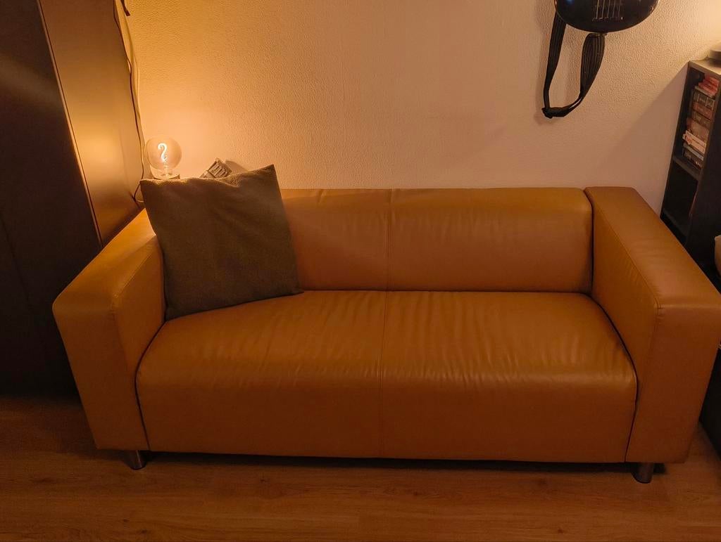 IKEA Klippan Bomstad 2-zitsbank bruin faux leer, Ophalen, Overige materialen, 150 tot 200 cm, Tweepersoons