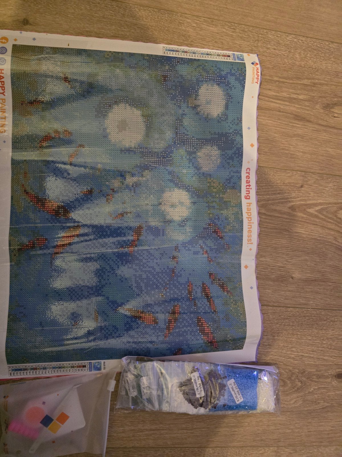 Diamond Painting Vierkante Steentjes, Nieuw, Ophalen of Verzenden, Blauw, Diamond painting
