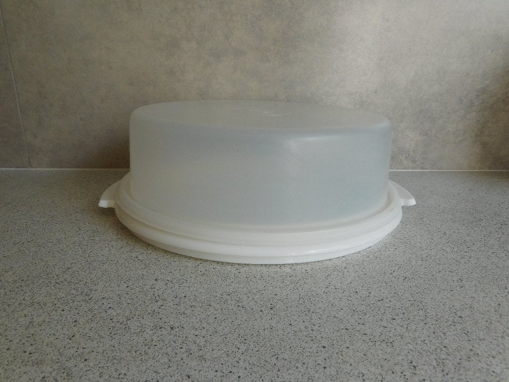 Tupperware Taartdoos Wit - 30x11 cm, Bewaardoos, Wit, Ophalen of Verzenden, Zo goed als nieuw