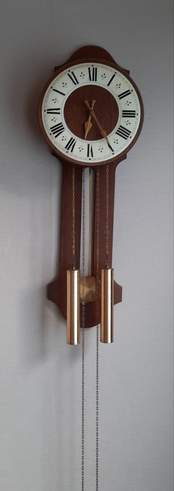 Wandklok met Slinger en Gewichten, Antiek en Kunst, Ophalen
