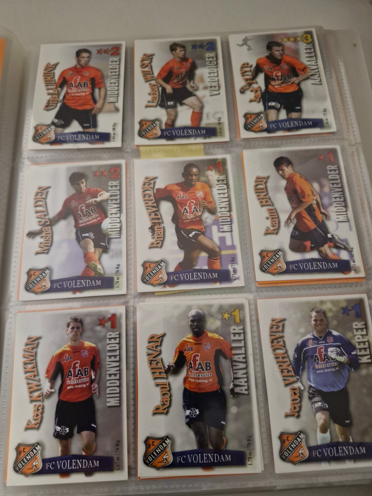 FC Volendam All Stars Trading Card Game 2002-2003, Ophalen of Verzenden, Zo goed als nieuw, Overige binnenlandse clubs, Spelerskaart