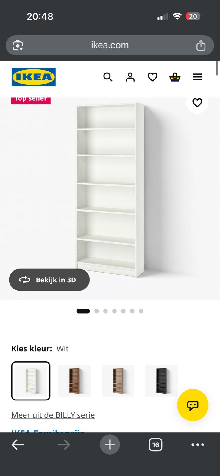 IKEA Billy Boekenkast Wit - Zo goed als nieuw, Ophalen, Met plank(en), 200 cm of meer, 50 tot 100 cm