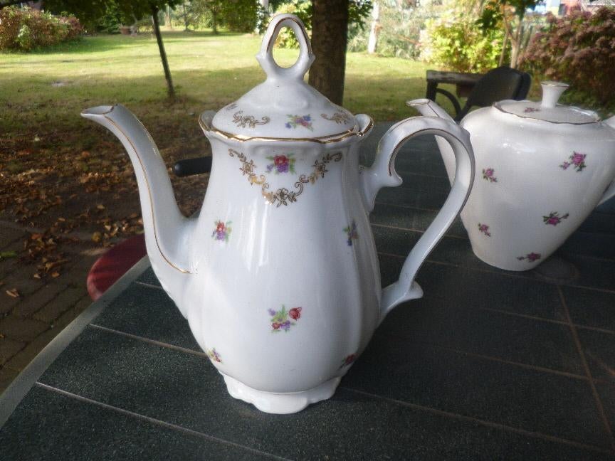 Koffiepot Bareuther Bavaria bloemetjes / roosjes guirlande, Ophalen of Verzenden