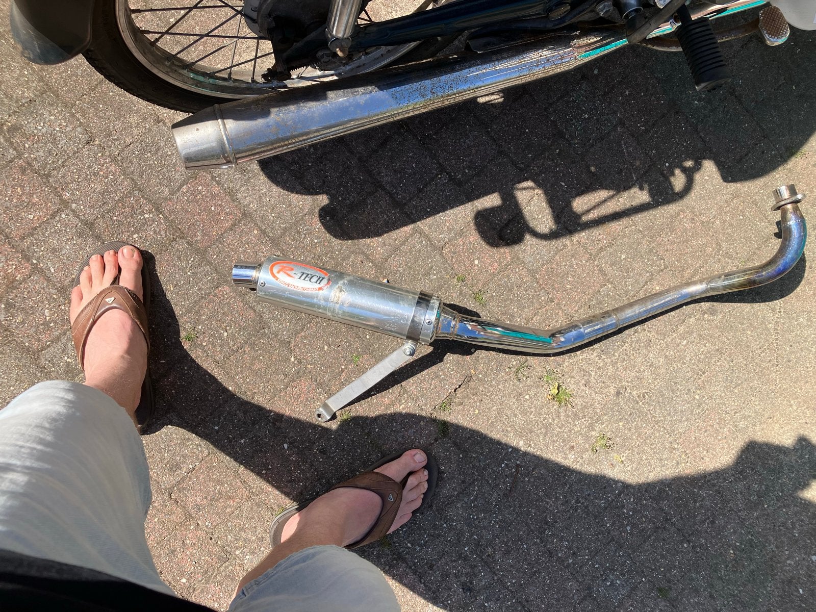 Kitaco R-Tech uitlaat voor Honda 4takt, Fietsen en Brommers, Brommeronderdelen | Algemeen, Ophalen of Verzenden, Gebruikt, Uitlaat