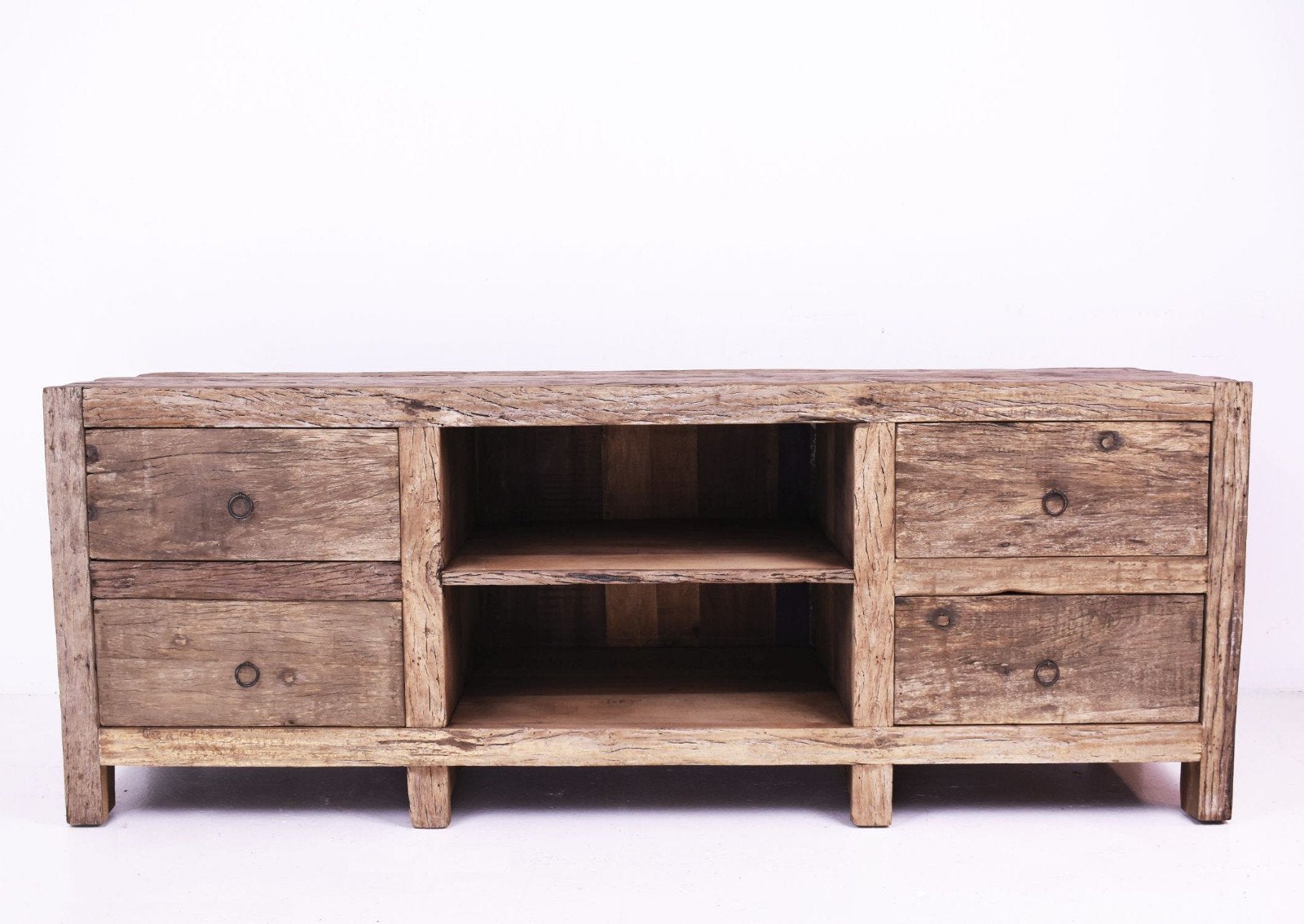 Tv meubel oud hout - landelijk sober, Huis en Inrichting, Kasten | Dressoirs, Ophalen, Zo goed als nieuw, 25 tot 50 cm, 150 tot 200 cm