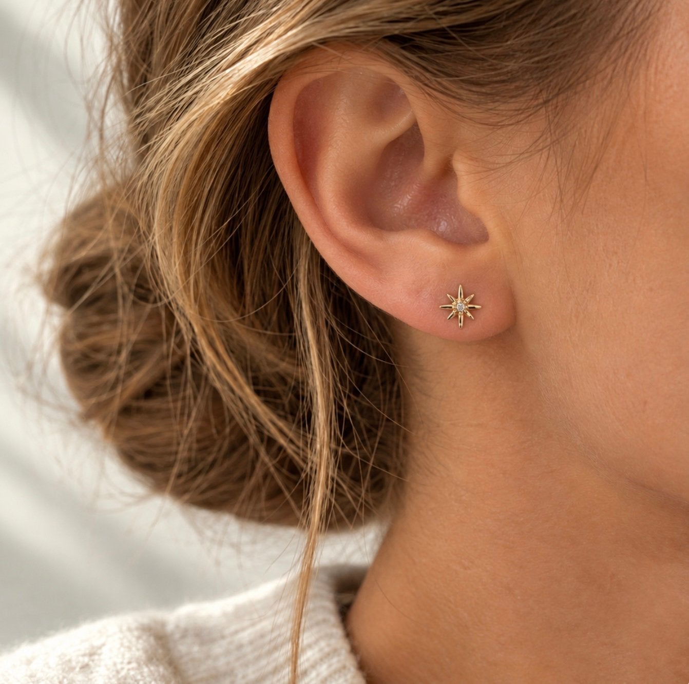 Lucardi 925 Sterling Zilver Gold Plated Oorbellen, Verzenden, Nieuw, Knopjes of Stekers, Goud