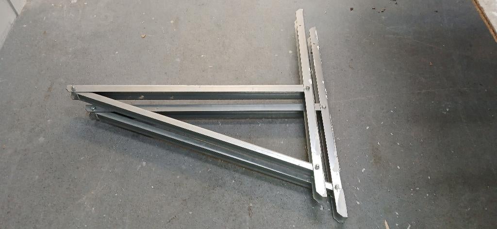 2x Gegalvaniseerde stalen U steunen voor aan muur 60x40mm, Ophalen, Gebruikt, 250 mm of meer, Overige typen