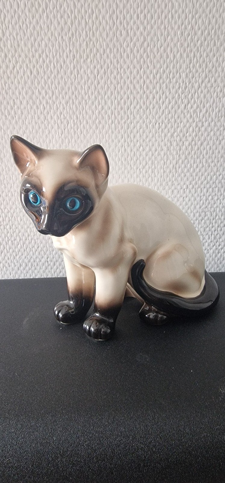 Vintage Siamese Kat Beeldje - Keramiek, Ophalen of Verzenden