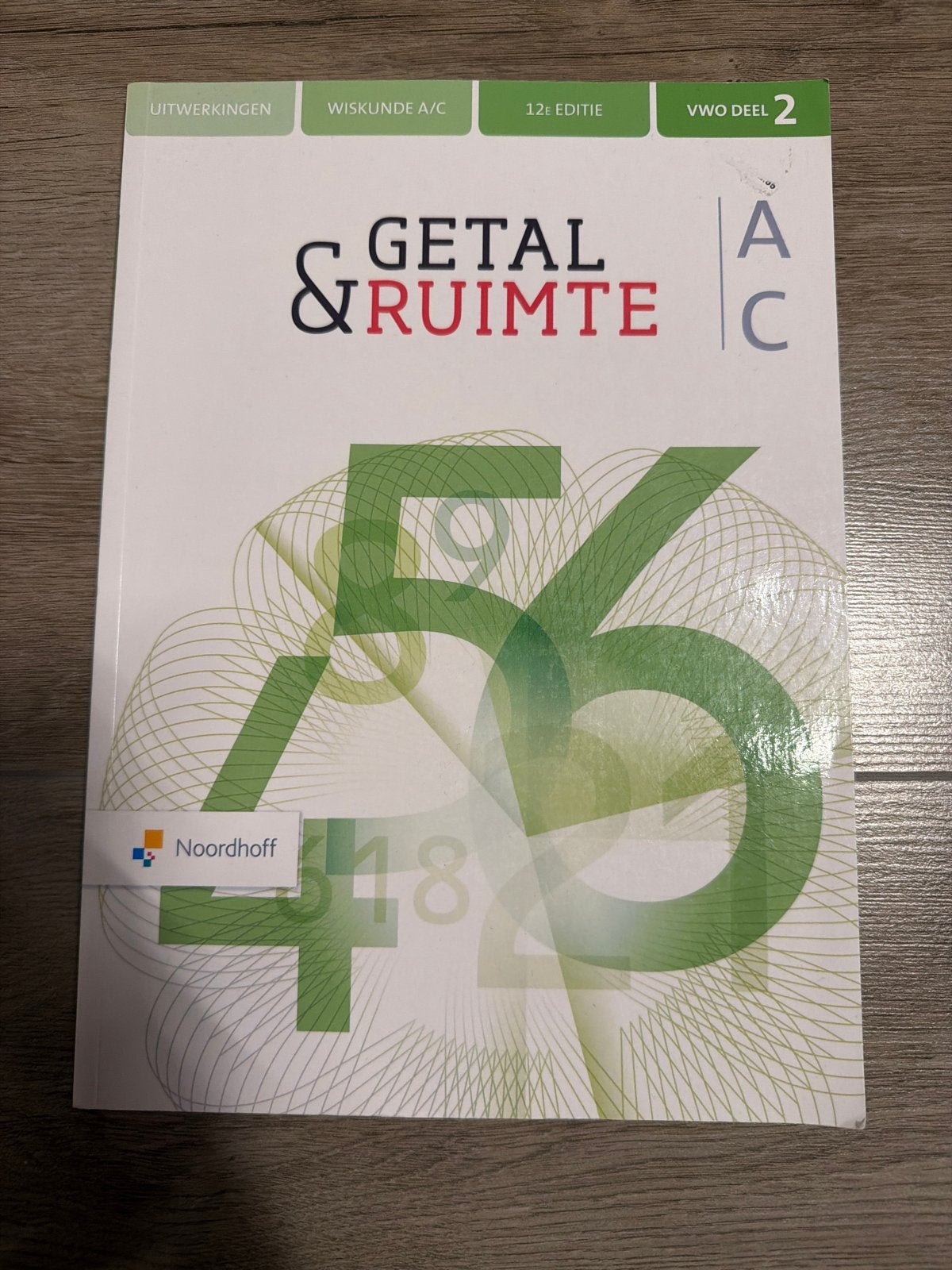 Getal & Ruimte VWO deel 2 Wiskunde A/C 12e editie, Boeken, Schoolboeken, Ophalen of Verzenden, Zo goed als nieuw, VWO, Wiskunde A