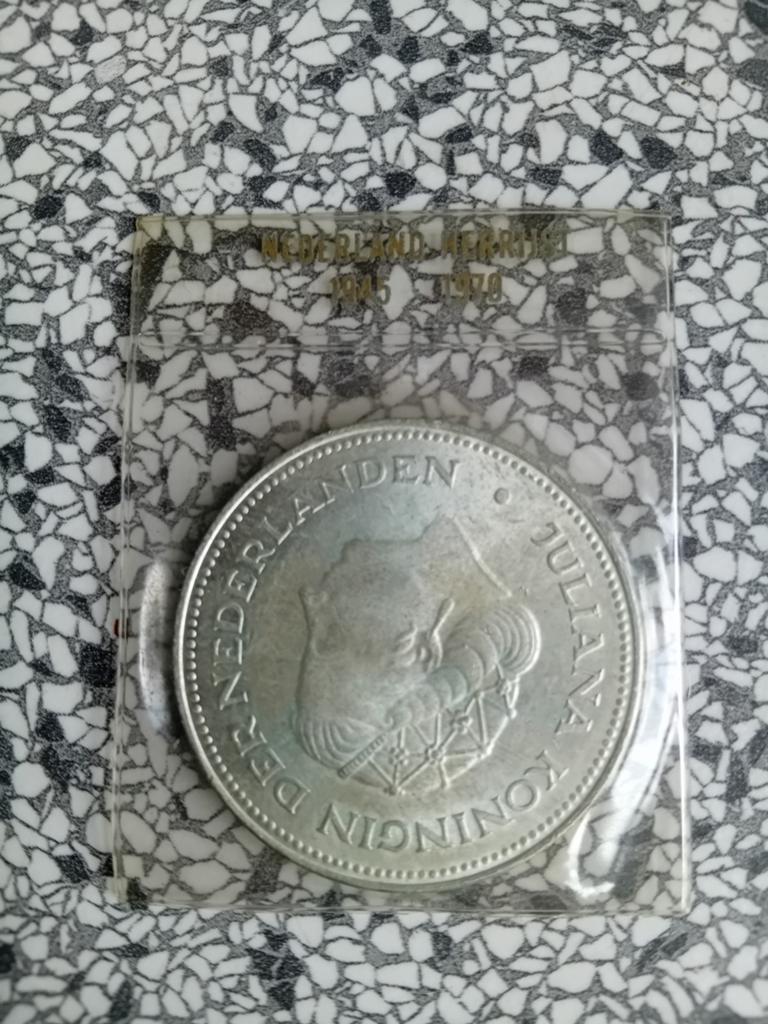 Zilveren tientje Nederland herrijst, Postzegels en Munten, Ophalen of Verzenden, Koningin Juliana, 10 gulden