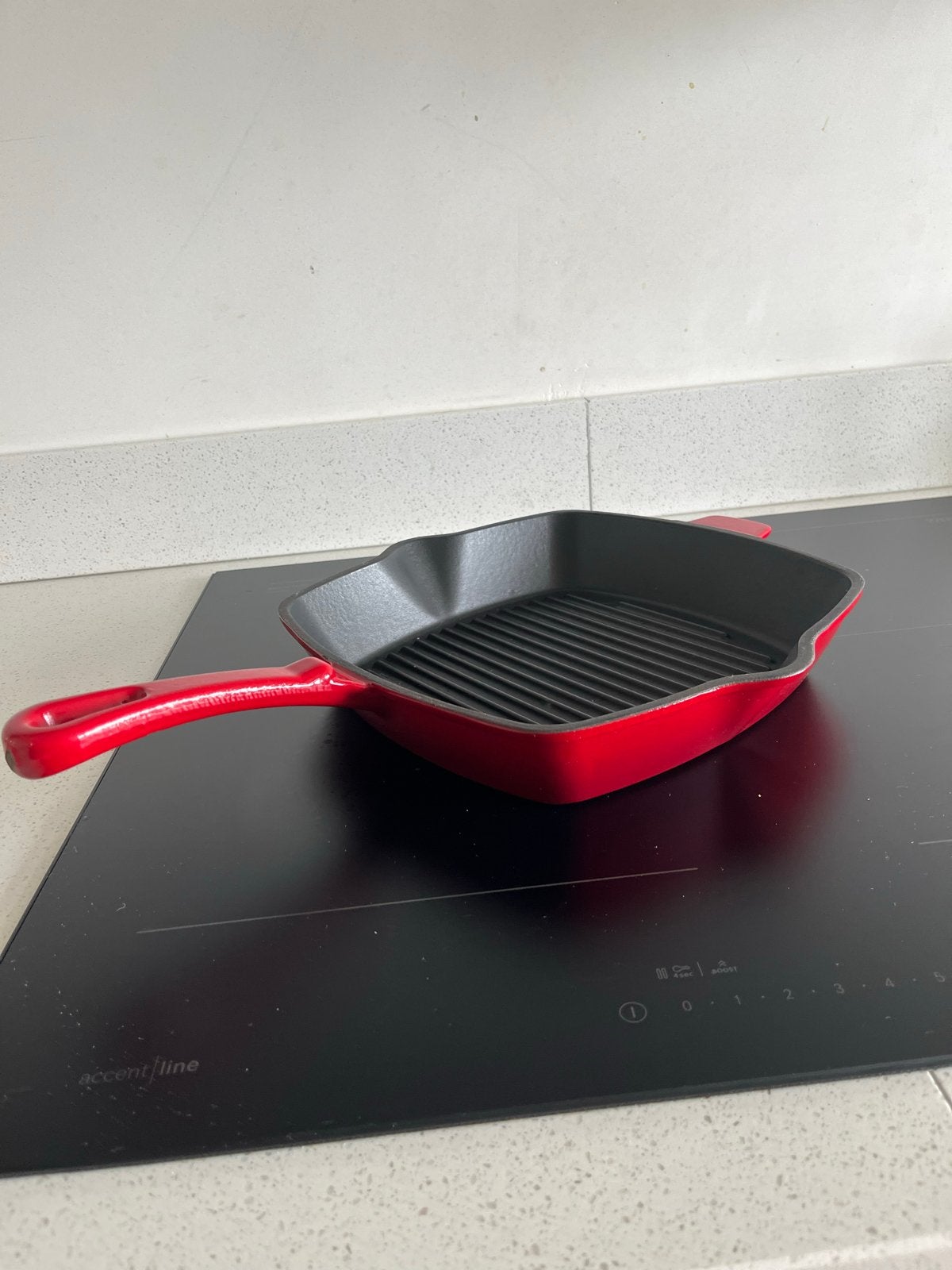Ernesto Gietijzeren Grillpan - Rood, Ophalen, Koekenpan, Gebruikt, Gietijzer