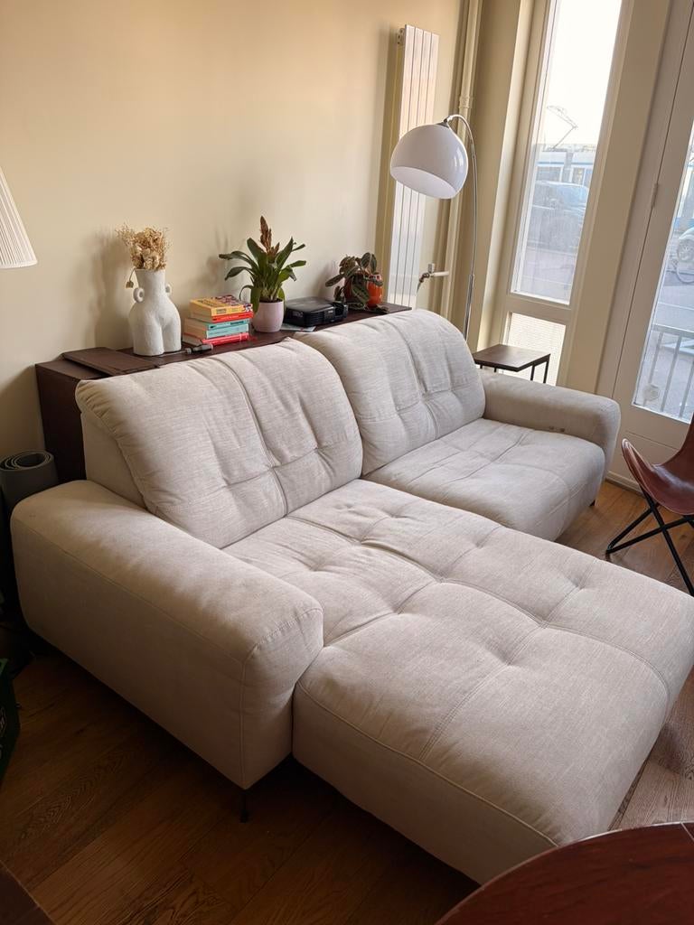 Electric extendable Design couch with L shape 240cm, Huis en Inrichting, Ophalen, Gebruikt, Driepersoons, 200 tot 250 cm