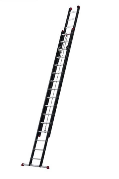 Altrex Pro + 2x20 ladder uitschuifbaar, Ophalen, Gebruikt, Ladder, Opvouwbaar of Inschuifbaar