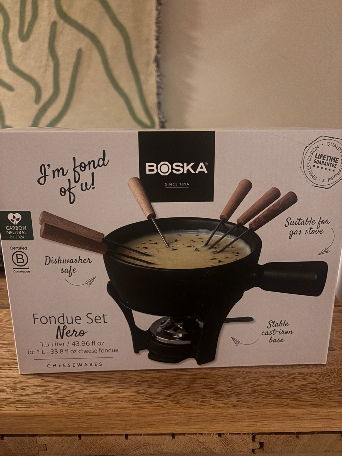 Boska Fondue Set Nero - Gietijzeren Fonduepan 1.3L, Ophalen of Verzenden, Nieuw