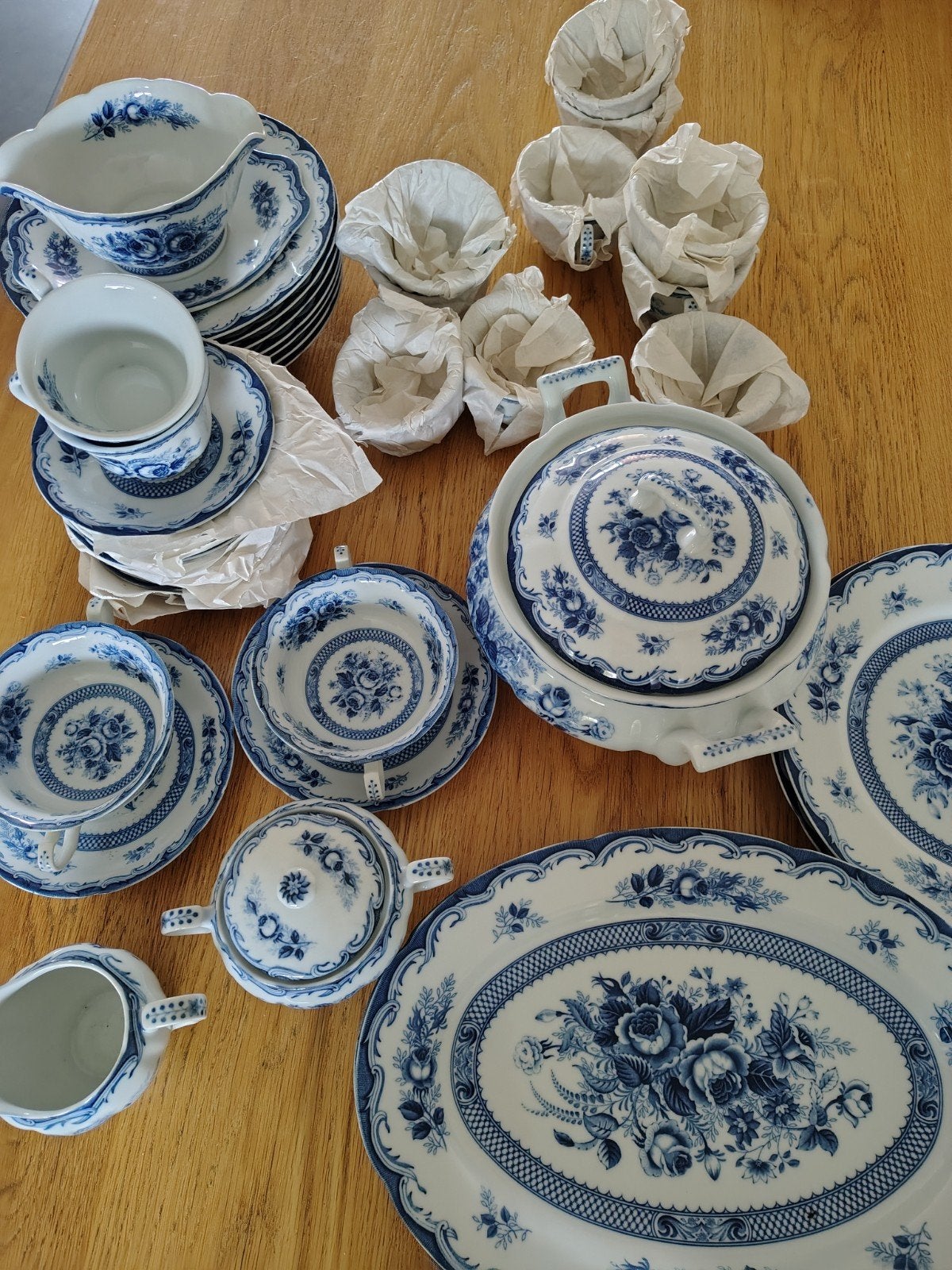 Blue Rose Fine China Servies - Vintage Japan, Ophalen