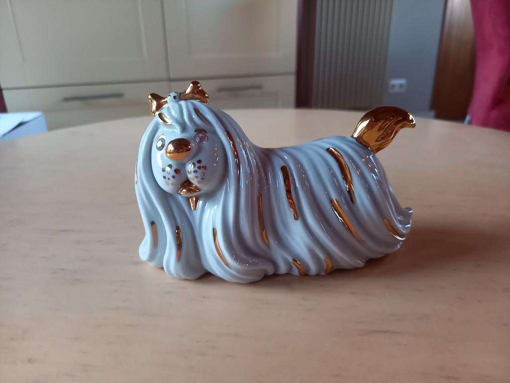 R.G. Collectie Limoges porseleinen beeldje met Swarovski, Verzamelen, Beelden en Beeldjes, Ophalen of Verzenden