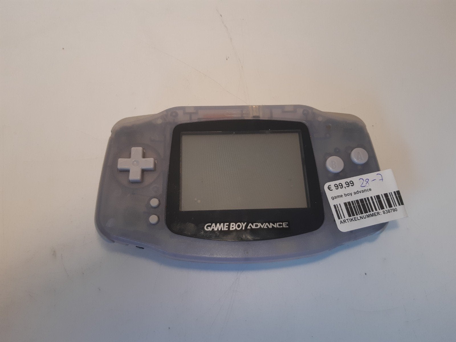 Game Boy Advance - Transparant Grijs (AGB-001), Spelcomputers en Games, Nintendo, Gebruikt, Overige genres, Ophalen of Verzenden