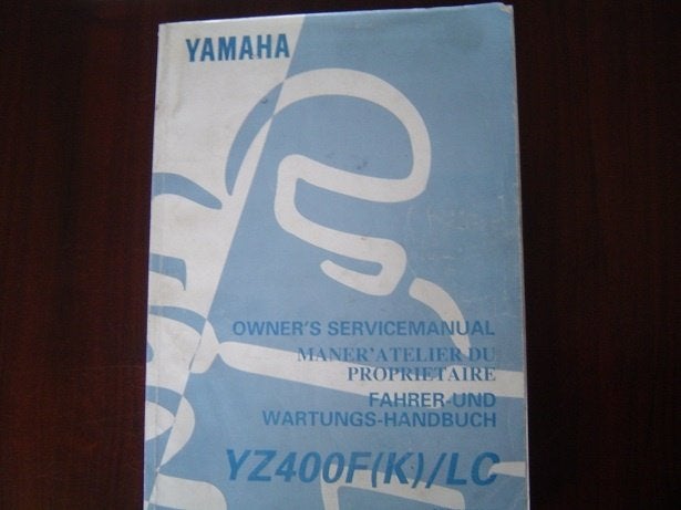 Yamaha YZ400F K LC 1997/1998 owner's service manual YZ400, Ophalen of Verzenden, Yamaha