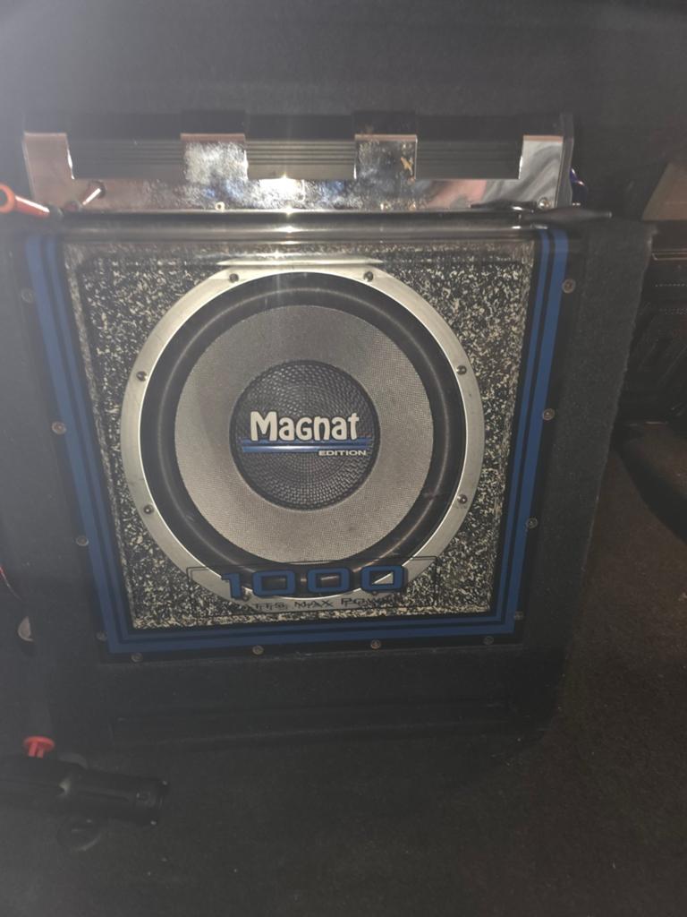 Magnat Edition 1000 Subwoofer met US Blaster Versterker, Ophalen of Verzenden, Gebruikt