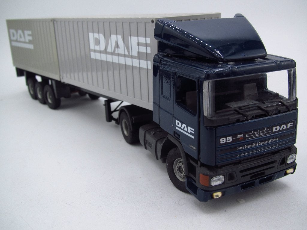 Tekno - DAF 95 miniatuur + containers 1:50, Ophalen of Verzenden, Zo goed als nieuw, Bus of Vrachtwagen, Tekno