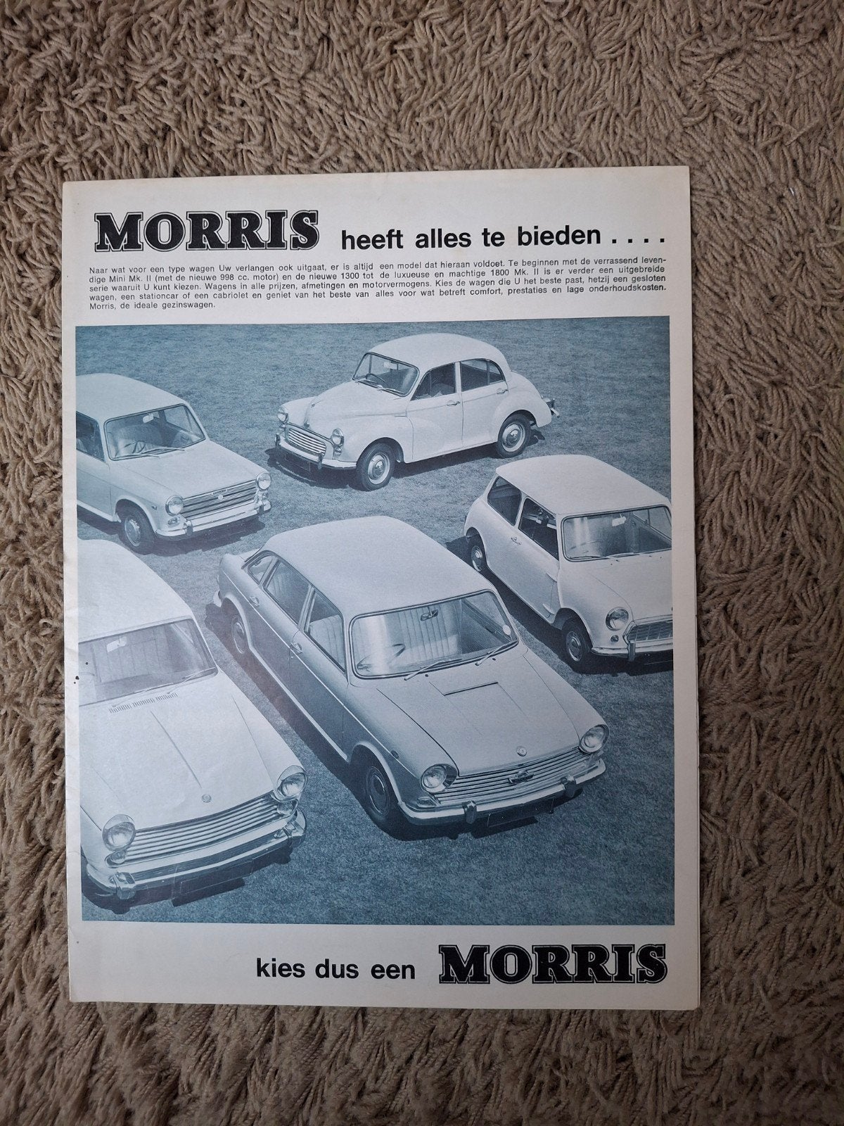 Autofolder Morris 1968, Verzenden, Gelezen, Overige merken
