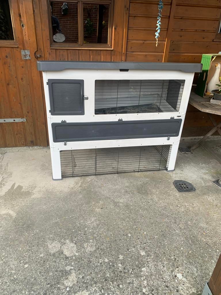 Te koop mooi Ferplast konijnenhok., Dieren en Toebehoren, 110 cm of meer, Ophalen of Verzenden, Zo goed als nieuw, 90 cm of meer