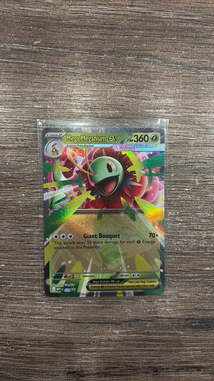 MEP Mega Meganium EX 034 Promo, Ophalen of Verzenden, Zo goed als nieuw
