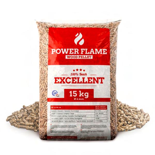 Power Flame Excellent Beech - beuk houtpellets/pelletkorrels, Minder dan 3 m³, Ophalen