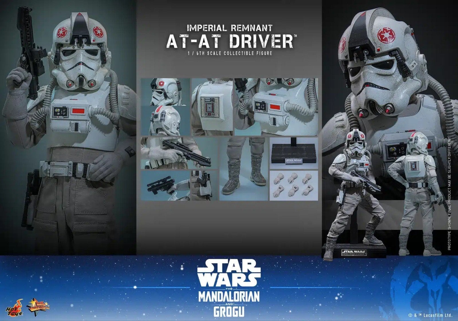 Hot Toys 1/6 AT-AT Driver Star Wars Mandalorian Empire, Verzenden, Zo goed als nieuw, Actiefiguurtje