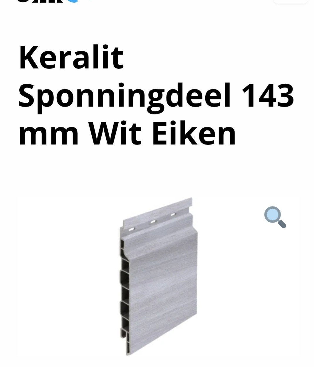 Keralit Wit Eiken sponningdeel 143 mm, Doe-het-zelf en Verbouw, Minder dan 25 mm, Nieuw, Ophalen of Verzenden, 300 cm of meer