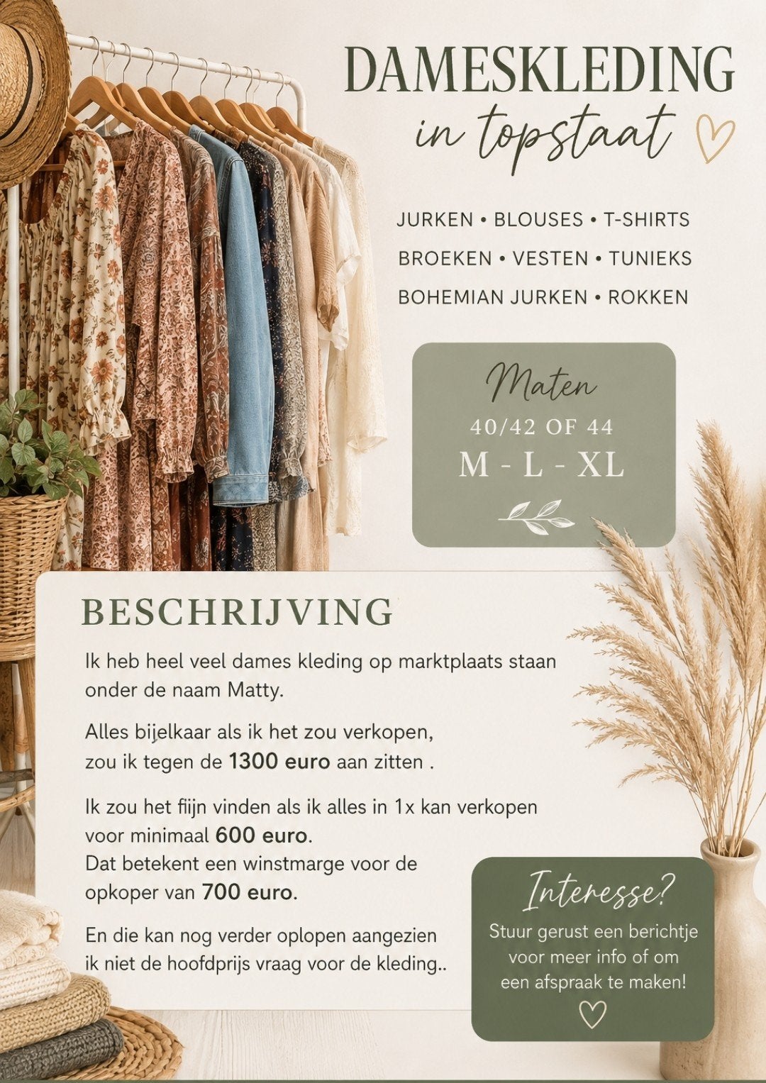 Diverse kleding, Ophalen