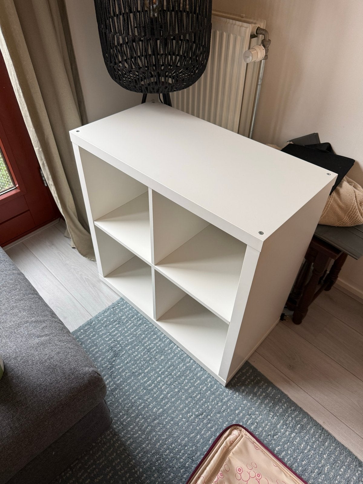 Witte Kallax kast met 4 vakken, Ophalen, Gebruikt