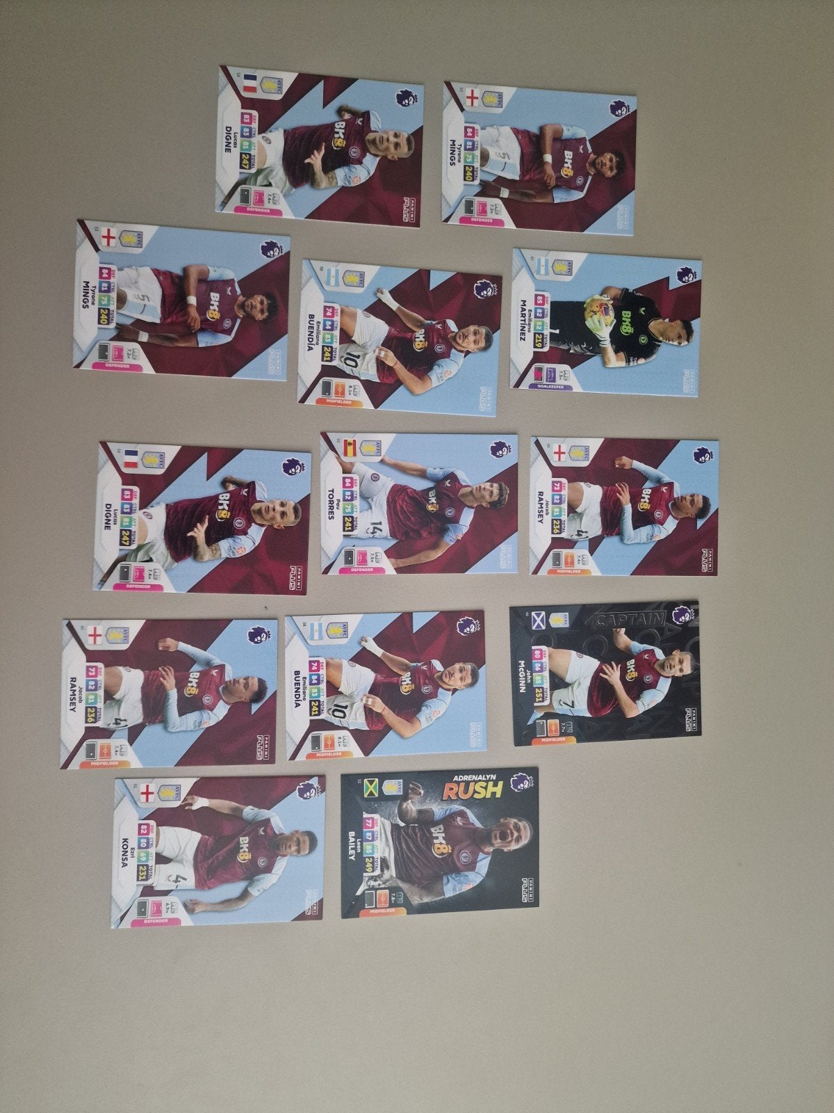 Panini Premier League Adrenalyn XL Plus 2024 Aston Villa, Ophalen, Zo goed als nieuw, Buitenlandse clubs, Spelerskaart