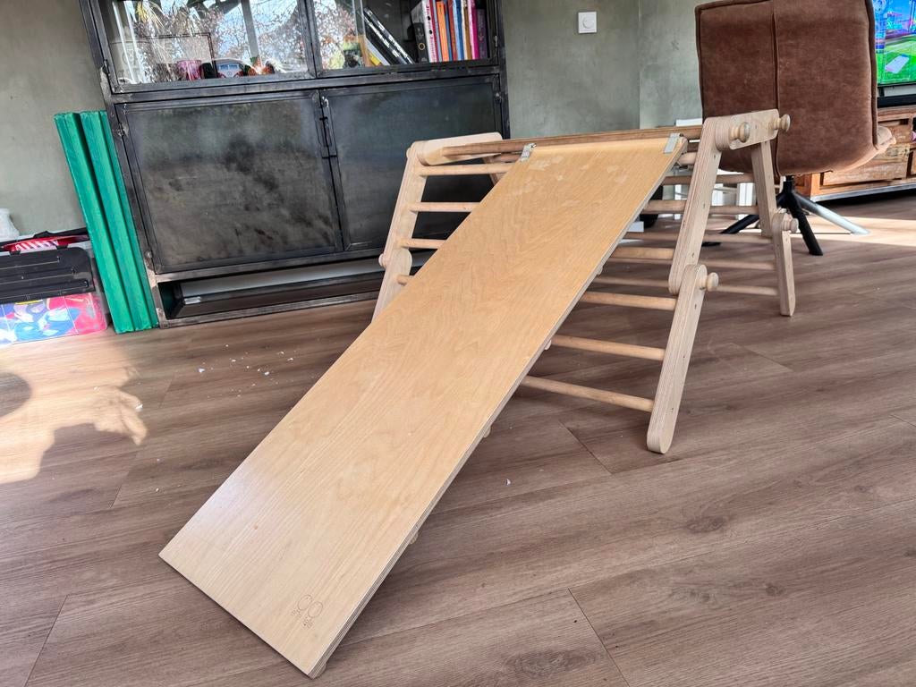 Ette Tete Houten Pikler 5 Elementen + Glijbaan, Ophalen, Gebruikt