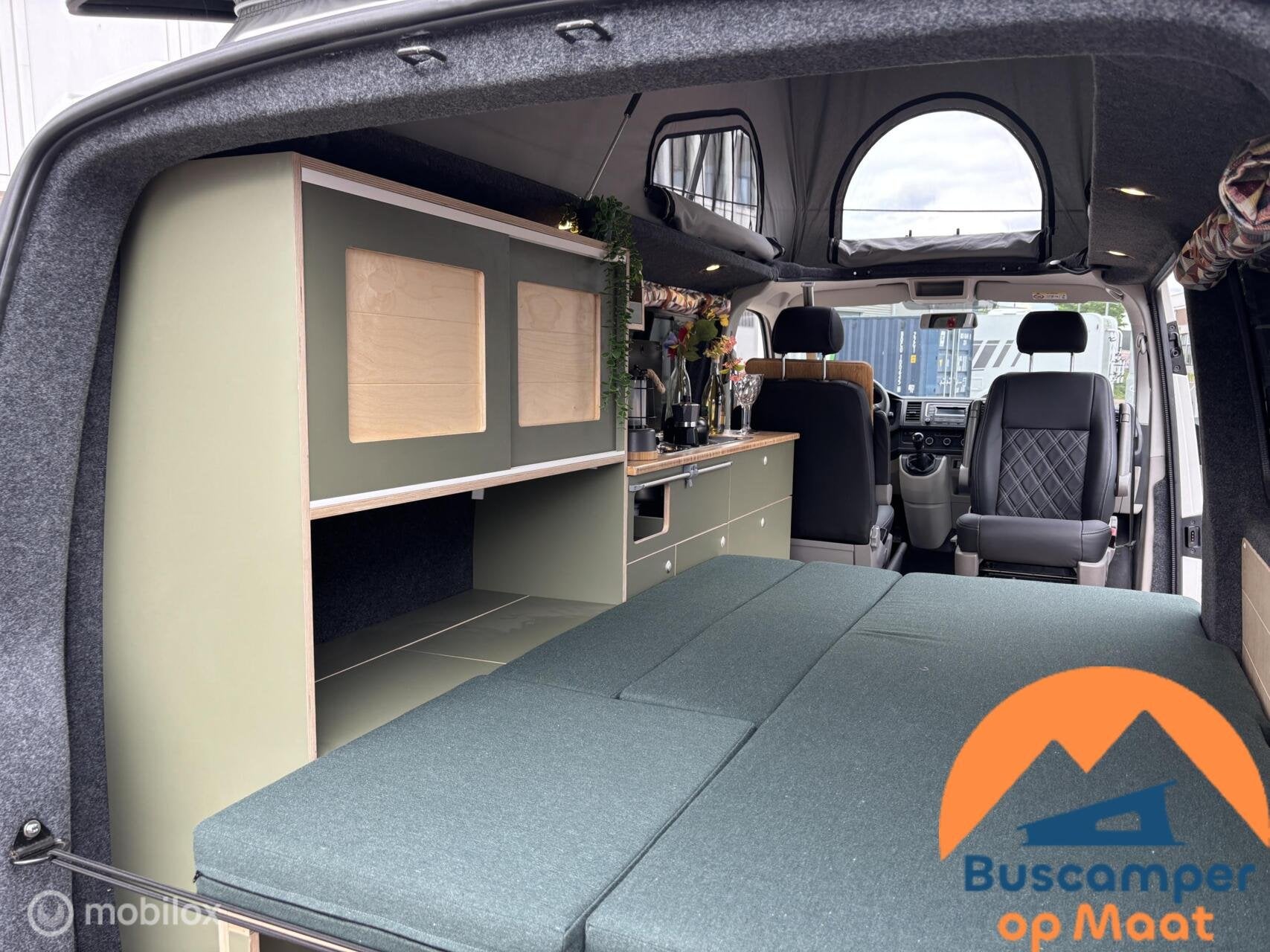 Volkswagen T6 2017 buscamper Nevada Two-tone!, Volkswagen, Elektrische ramen, ABS, Airconditioning