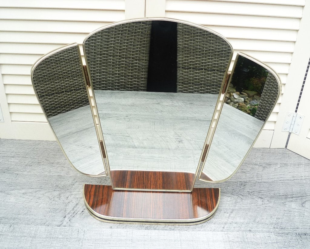 vintage kapspiegel / drieluik spiegel kaptafel– jaren '60..., Minder dan 50 cm, Verzenden, Zo goed als nieuw, Minder dan 100 cm