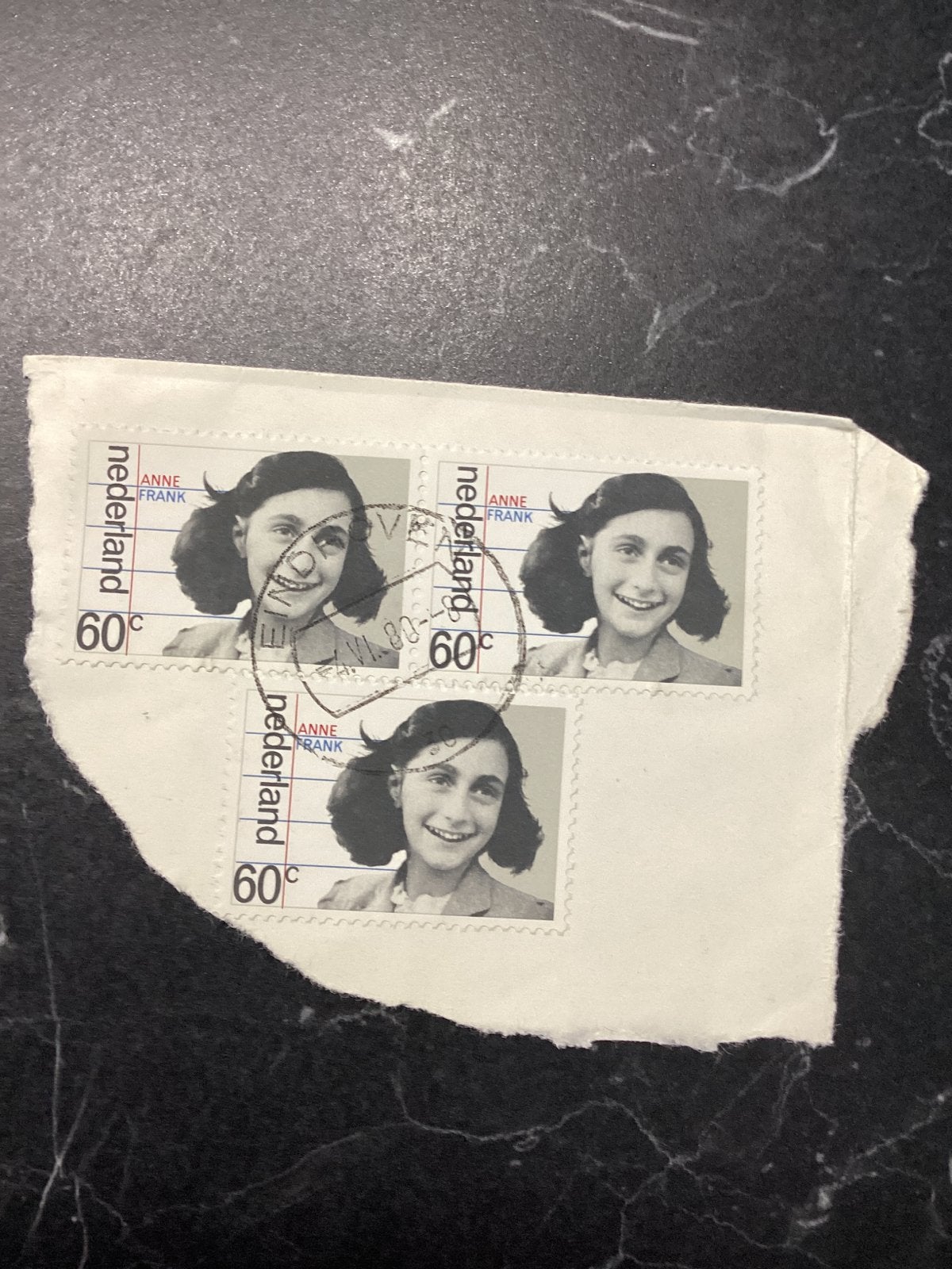 Nederlandse postzegels Anne Frank 60c - Gestempeld, Postzegels en Munten, Ophalen of Verzenden, Na 1940, Gestempeld