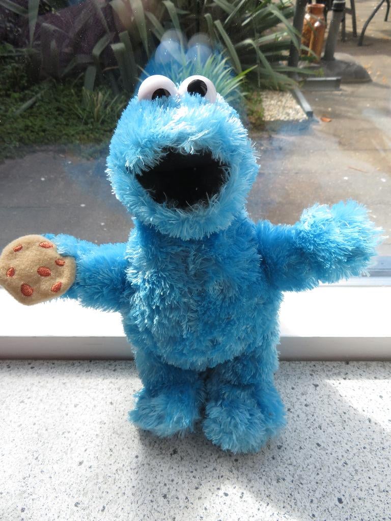 Sesamstraat Koekiemonster met een koekje Sesame Workshop, Overige typen, Blauw, Ophalen of Verzenden, Zo goed als nieuw