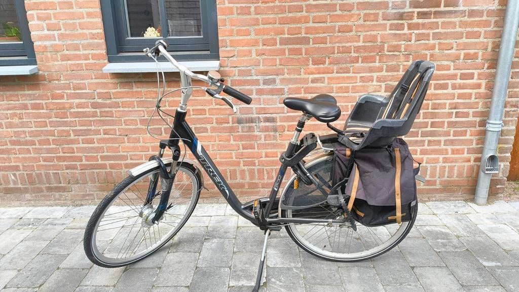 Trek Navigator L500 Damesfiets maat 50 met kinderstoeltje, Fietsen en Brommers, Fietsen | Dames | Damesfietsen, Gebruikt, Velgrem