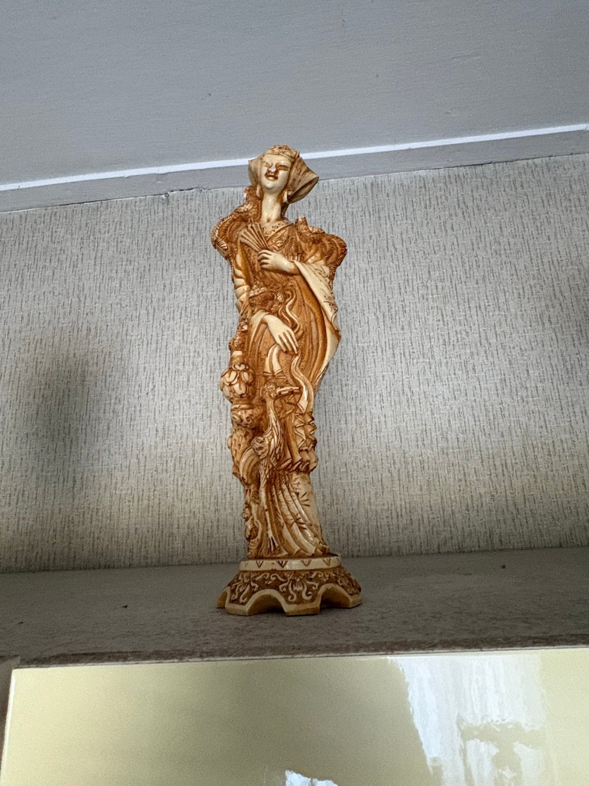 Vintage Oosterse Vrouw Beeldje - Decoratief, Ophalen of Verzenden, Handgemaakt, 20 - 50 cm, Beeld
