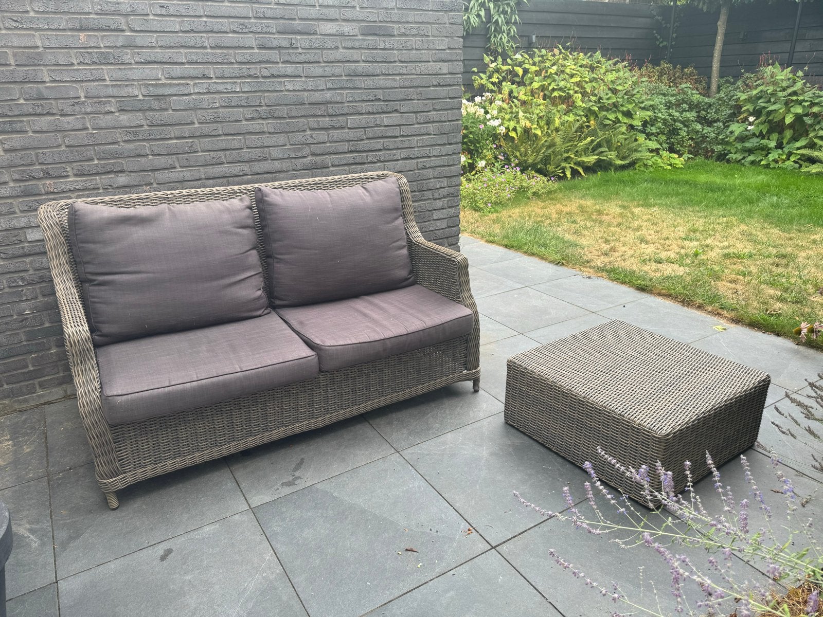 Tuinset Gardens Collection met tweezitsbank en tafel, Tuin en Terras, Tuinsets en Loungesets, Zo goed als nieuw, Wicker, Ophalen