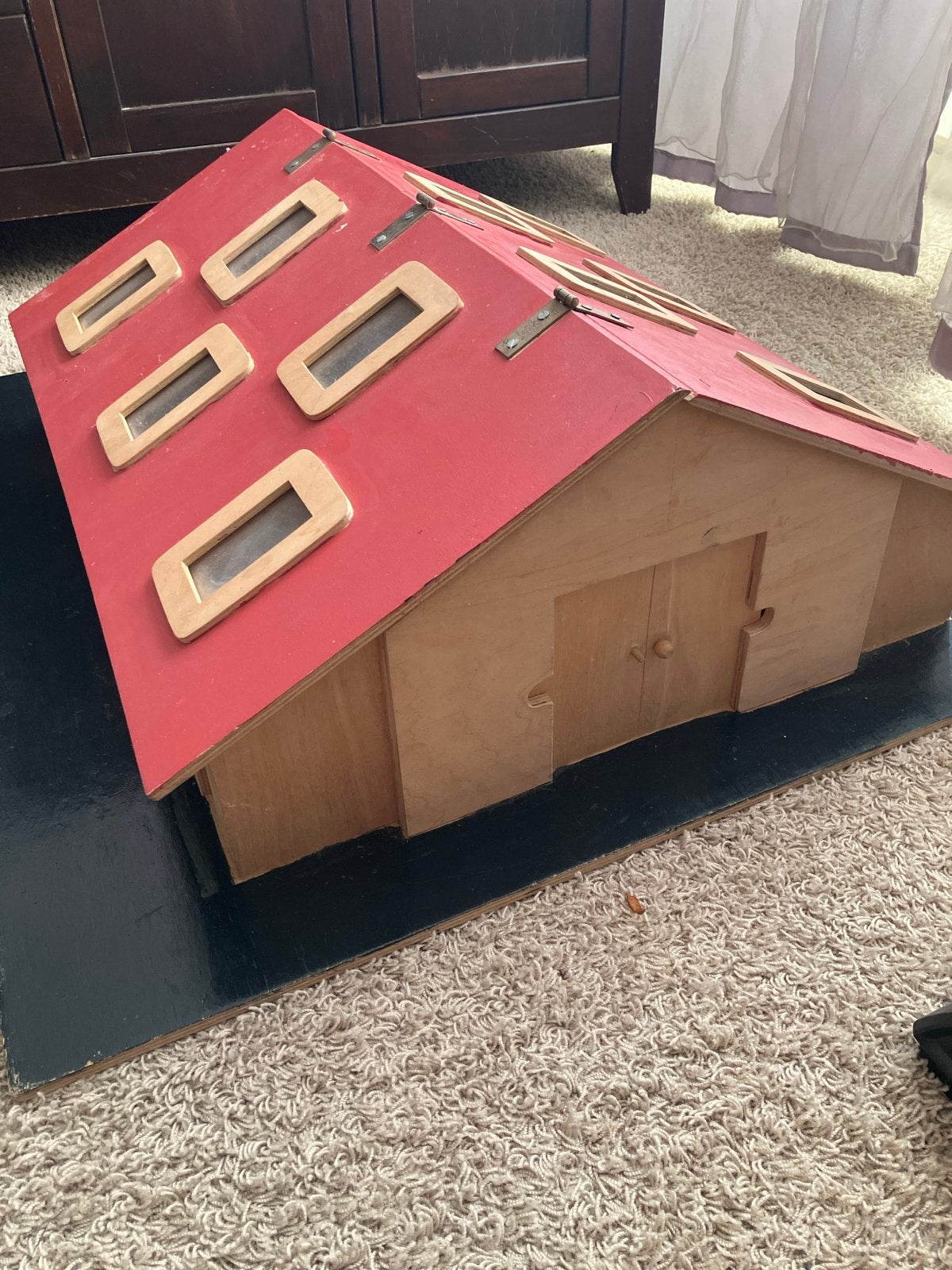 Superdegelijke houten stal Bruder, Britains Siku (90x75cm), Ophalen, Gebruikt, Jongen of Meisje