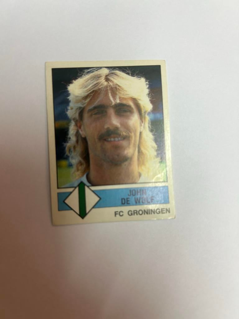 Panini Voetbal 87 Plaatje John de Wolf FC Groningen, Ophalen of Verzenden, Zo goed als nieuw, Sticker