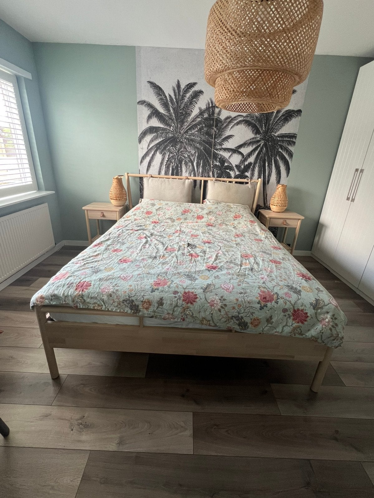 160 bed + nachtkastjes, Ophalen, Zo goed als nieuw, Tweepersoons