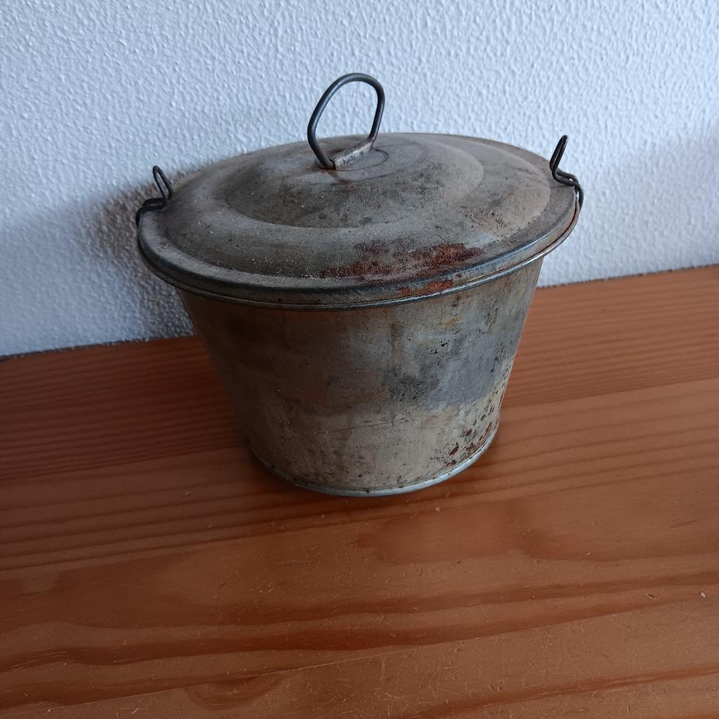 Vintage metalen poffertpan, zoldervonst, Ophalen of Verzenden